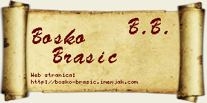 Boško Brašić vizit kartica